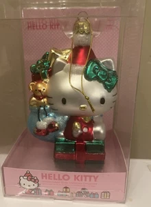 Juguetes artesanales Kurt Adler Hello Kitty de Sanrio adorno de Navidad de vidrio 2012 - Imagen 1 de 8