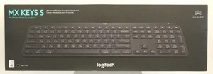 NEW Logitech MX Keys S Full-Size Bluetooth Wireless Keyboard - Black 920-011406 - Zdjęcie 1 z 1