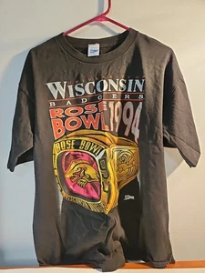 T-shirt grande vintage Rose Bowl 1994 Wisconsin Badgers da uomo Salem Sport - Foto 1 di 4