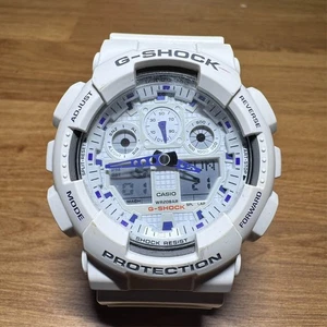 Casio G-Shock GA-100A Weiß Analog Digital Uhr 5081 Shock Resist 200M Neu Batt - Bild 1 von 6