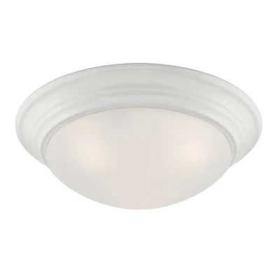 Designers Fountain 1360M Tap 2 Light 14"W Flush Mount Bowl - White - Image 1 of 4