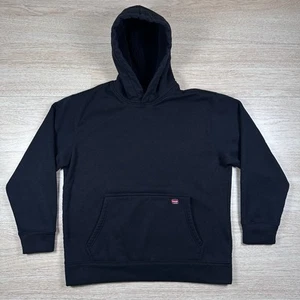 Wrangler Hoodie Men's Large Black Fleece Sherpa Lined Workwear Jacket - Picture 1 of 7