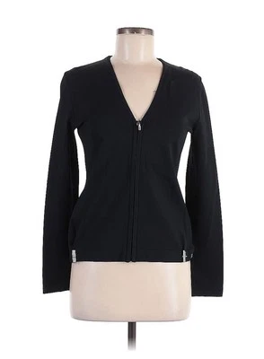 Vintage Gianni Versace ITALY MADE Black Zip Up Cardigan Women US 10 EU 44 MEDUSA - Image 1 of 4