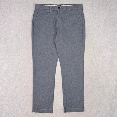 J,Crew 770 Stretch Chambray Chino Pants Mens 32x30 Straight Slim Blue Gray Prep - Image 1 of 4