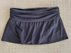 Lands' End DAMEN-SCHWIMMROCK SCHWARZ GERAFFT BADEANZUG BEFESTIGT SLIP GRÖSSE 8 - Bild 1 von 5