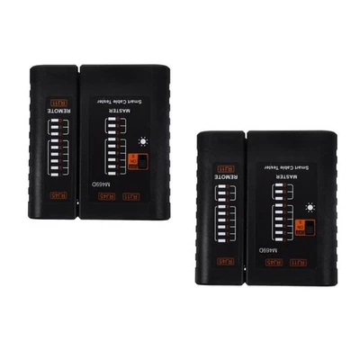  2 Count Netzwerk Prüfgerät Netzwerkkabeltester Telefonkabel -Tester - Bild 1 von 4