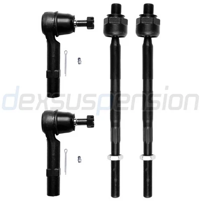 4Pcs For 2009-2016 Chevrolet Traverse GMC Acadia Front Inner Outer Tie Rod End - Image 1 of 4