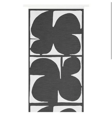 IKEA SMÅSTÄVMAL Panel Curtain Black/White 60x305cm Geometric Modern Divider