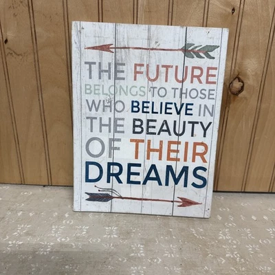 "The Future Belongs To Those Who Believe In The Beauty Of Their Dreams" Canvas - Image 1 of 4