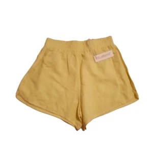 Blank NYC Shorts Women's Size Extra Small XS Yellow Linen Blend Casual Elastic - Picture 1 of 6