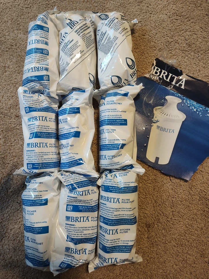 New Genuine Brita Standard Replacement Water Filters 9 Pack Pitcher  - Image 1 of 1