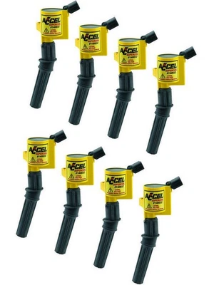Accel Ignition Coil Pack Super Coil 0.660 ohm Coil-On-Plug 26000V Ye (140032-8) - Image 1 of 4