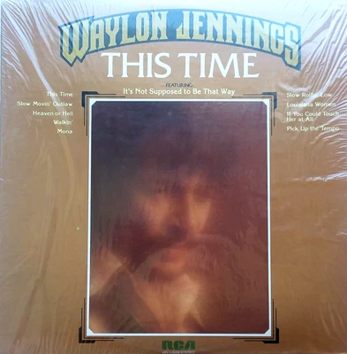 WAYLON JENNINGS - This Time - Vinyl LP  1974 RCA  APL1-0539 ORIGINAL SHRINK - Image 1 of 4