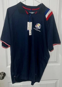 NEW Men's 2018 Official Ryder Cup France Blue Golf Polo Shirt Sz 2XL - Picture 1 of 7