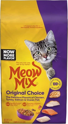 Meow Mix Original Choice Dry Cat Food, 6.3 Pound (Pack of 1), Brown - Image 1 of 4