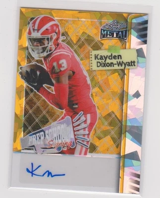2025 Leaf Metal Gold Crystal Prep School Kayden Dixon-Wyatt Auto 1/1 USC Trojans - Imagem 1 de 2