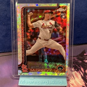 2025 Topps Chrome Logofractor - Michael McGreevy Rookie Card RC (Cardinals) - Picture 1 of 2