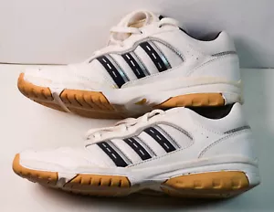 Damen Schuhe Adidas non marking Turnschuhe weiß schwarz Leder Größe 38 neuwertig - Bild 1 von 8
