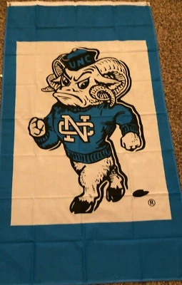 VERTICAL NORTH CAROLINA TAR HEELS FLAG new 3x5ft superior quality us seller - Image 1 of 4