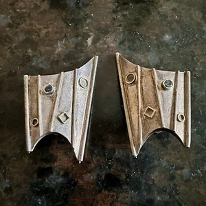 925 Sterling Silver Topaz Brutalist Modernist Statement Lg Clip On Earrings - Picture 1 of 13