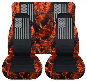 Fundas de asiento delanteras y traseras con bandera americana para Jeep Wrangler TJ 1997-2002 - Imagen 1 de 5