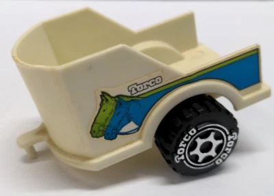 Remolque de juguete Torco 1980 vintage portador de césped verde fabricación Foto 1 de 4