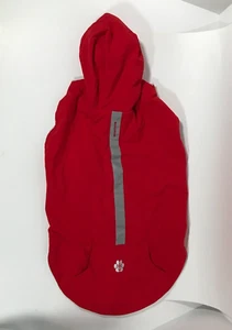 Free Country Red Hooded Dog Raincoat Jacket Size Medium Hook And Loop Closure - Picture 1 of 16