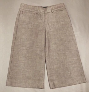 Express Womens Size 2 Brown Career Flat Front Crop Capri Pant Inseam 17 - Picture 1 of 12