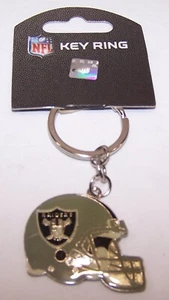 LAS VEGAS RAIDERS Football Helmet Enamel/Metal Key Ring ~ NWT - Picture 1 of 3