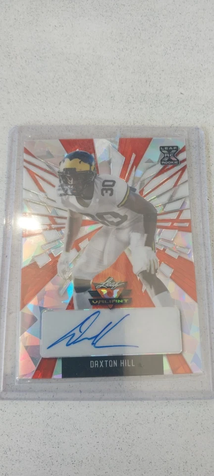 2022 Leaf Valiant - Rookie Auto - Autograph - Daxton Hill 15/20 - Image 1 of 2