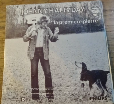 Johnny Hallyday- elle m'oublie + la première pierre Disque Vinyl 45 T 17cm 1978 - Photo 1/3