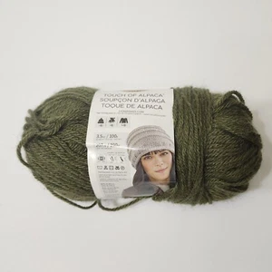 Hilo marca Lion toque de hilo de alpaca color 132 oliva 3,5 OZ verde - Imagen 1 de 8
