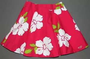 🌸 Vintage Y2K HOLLISTER Womens Floral Hawaiian Hibiscus Summer Mini Skirt XS - Picture 1 of 4