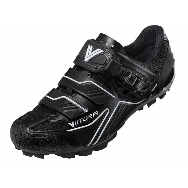 Zapatos de Bicicleta de Montaña Vittoria Falcon Negros SPD Hechos en Italia Foto 1 de 1