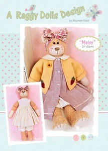 MAISY RAG DOLL BEAR - Sewing Craft PATTERN - Cloth Rag Doll Artist Bear Pattern - Picture 1 of 5