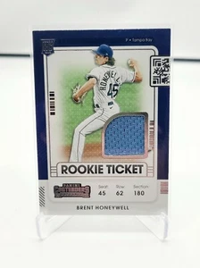 2021 Panini Contenders Baseball Brent Honeywell Rookie Ticket Relic #RJT-BH - Picture 1 of 2