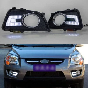 LED DRL Daytime Running Lights Fog light Driving Bumper Fit For KIA Sportage 11+ - Picture 1 of 10
