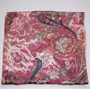 Nuevo sin etiquetas Bufanda Landry Silk Multicolor Paisley 21"W x 72"L - Imagen 1 de 5