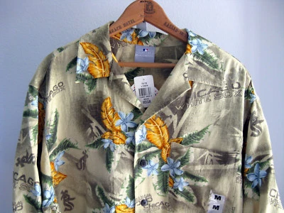 NWT Chicago White Sox MLB Mens M Hawaiian Rayon Shirt EXC - Image 1 of 4