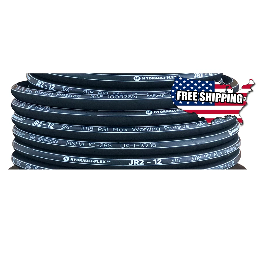** NEW 50ft R2-12 3/4" SAE 100R2AT SN 2 WIRE HYDRAULIC HOSE FREE SHIPPING ** - Image 1 of 4
