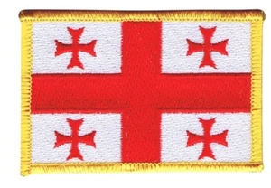 Georgien Aufnäher Flaggen Fahnen Patch Aufbügler 8x6cm - Picture 1 of 1