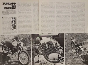 1971 Zundapp 125 Enduro 2 page Motorcycle Test Article - Picture 1 of 1