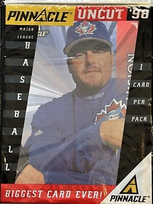 Nueva tarjeta de béisbol Pinnacle Toronto Blue Jays Roger Clemens ENORME 18x13 sin cortar Foto 1 de 4