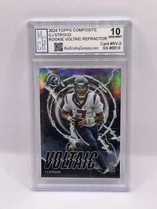 2023 Topps Composite CJ Stroud Voltaic REFRACTOR Rookie Graded MGCo. Gem Mint 10 - Picture 1 of 1