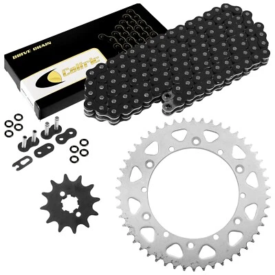 Kit de cadena de transmisión y piñones de junta tórica negra para Yamaha YZ100 82 83 / YZ125 84 85 Foto 1 de 4