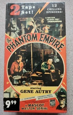 THE PHANTOM EMPIRE FIRST SCI-FI SERIAL W/GENE AUTRY 1935 2 VHS NEW SEALED! - Image 1 of 4