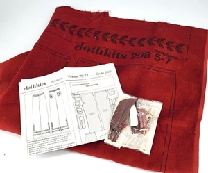 Clothkits Red Cord Trousers Vintage Winter 76/77 Style 298 age 5-7 RARE FIND - Picture 1 of 7