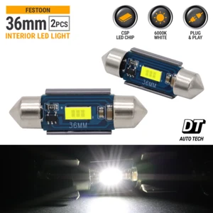 Syneticusa LED 36mm Switchback Festoon Map Dome Interior Light Bulbs 6000k White - Picture 1 of 7