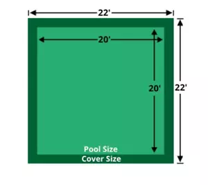 20x20 Loop-Loc Green Mesh Rectangle Pool Safety Cover - LLM1033 - Picture 1 of 5