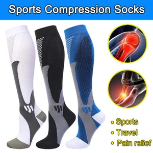 Sport Compression Socks Women Mens Knee High Support Stockings Medical 20-30mmHG - Picture 1 of 27